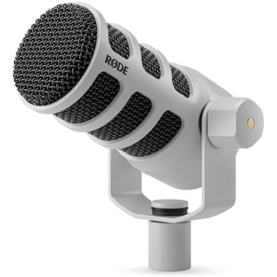 RØDE PodMic USB Dynamic Broadcast Microphone With XLR and USB Connectivity for Podcasting, Streaming and Content Creation (White) RØDE PodMic USB Dynamic Broadcast Microphone With XLR and USB Connectivity for Podcasting, Streaming and Content Creation (White)