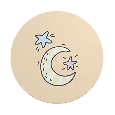Bonamaison Kft Questo Casa, Round Digital Printed Mouse Pad, Non-Slip Base, for Office and Home, Diameter:22cm Bonamaison Kft Questo Casa, Round Digital Printed Mouse Pad, Non-Slip Base, for Office and Home, Diameter:22cm