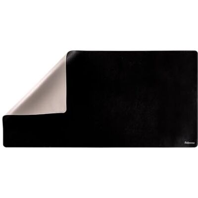 Fellowes Everyday Deskmat – Dual-Sided Faux Leather Desk Mat, Waterproof Surface, 80 x 40 cm – Large Office Desk Pad for Laptop, Keyboard & Mouse – Black & Grey Fellowes Everyday Deskmat – Dual-Sided Faux Leather Desk Mat, Waterproof Surface, 80 x 40 cm – Large Office Desk Pad for Laptop, Keyboard & Mouse – Black & Grey