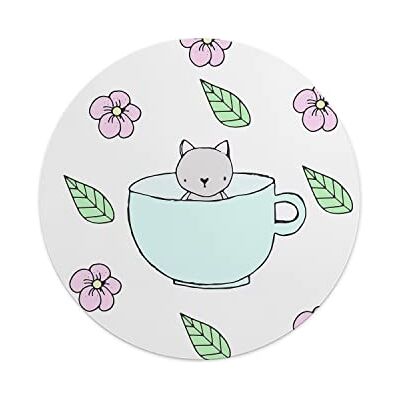 Questo Casa , Round Digital Printed Mouse Pad, Non-Slip Base, for Office and Home, Diameter:22cm Questo Casa , Round Digital Printed Mouse Pad, Non-Slip Base, for Office and Home, Diameter:22cm