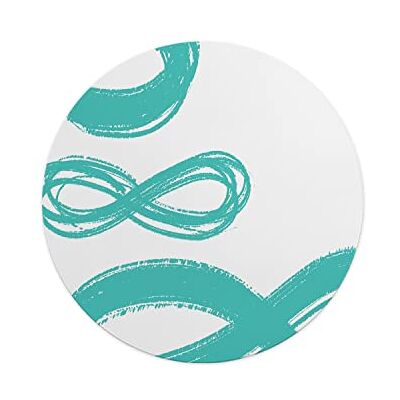 Charter Club Damask Questo Casa, Round Digital Printed Mouse Pad, Non-Slip Base, for Office and Home, Diameter:22cm Charter Club Damask Questo Casa, Round Digital Printed Mouse Pad, Non-Slip Base, for Office and Home, Diameter:22cm