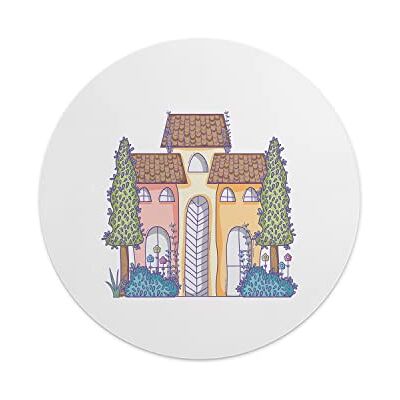 Questo Casa , Round Digital Printed Mouse Pad, Non-Slip Base, for Office and Home, Diameter:22cm Questo Casa , Round Digital Printed Mouse Pad, Non-Slip Base, for Office and Home, Diameter:22cm