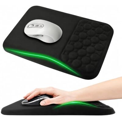 JADUFHU Mouse Mat with Wrist Support, Ergonomic Memory Foam Wrist Pad Waterproof Washable Surface, Anti-Slip Design, Comfortable Wrist Placement, 30×21×3.5cm, for Gaming, Office JADUFHU Mouse Mat with Wrist Support, Ergonomic Memory Foam Wrist Pad Waterproof Washable Surface, Anti-Slip Design, Comfortable Wrist Placement, 30×21×3.5cm, for Gaming, Office