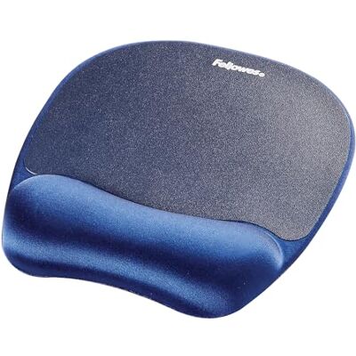 Fellowes Everyday Mousepad with Wrist Support Ergonomic Mousepad for Computer Laptop Blue Fellowes Everyday Mousepad with Wrist Support Ergonomic Mousepad for Computer Laptop Blue