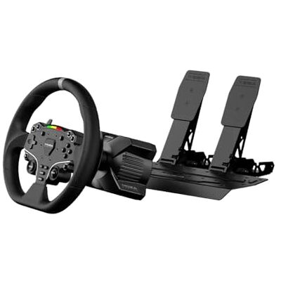 MOZA R3 Racing Wheel and Pedals Bundle, PC Compatible, Direct Drive, 3.9Nm Torque, 11-inch ES Lite Wheel, 22 Buttons, SR-P Lite Pedals, Aviation Aluminium Construction MOZA R3 Racing Wheel and Pedals Bundle, PC Compatible, Direct Drive, 3.9Nm Torque, 11-inch ES Lite Wheel, 22 Buttons, SR-P Lite Pedals, Aviation Aluminium Construction