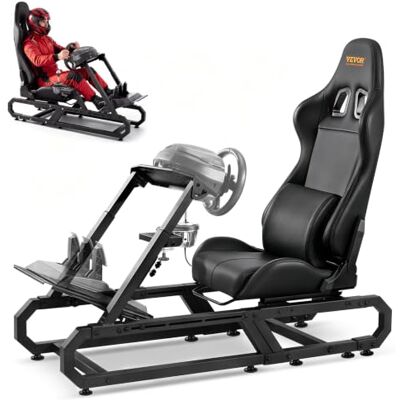VEVOR Racing Wheel Stand For Logitech G923/G920/G29, Heavy Duty Steel Driving Simulator Cockpit-Thrustmaster T248P, Steering Wheel Bracket Height & Foot Pedal Angle Adjustable,Max Load 330 LBS Compact VEVOR Racing Wheel Stand For Logitech G923/G920/G29, Heavy Duty Steel Driving Simulator Cockpit-Thrustmaster T248P, Steering Wheel Bracket Height & Foot Pedal Angle Adjustable,Max Load 330 LBS Compact