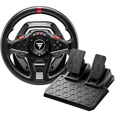 Thrustmaster T128 Racing Wheel – Hybrid Drive Force Feedback – Built-in Engine Speed LEDs – T2PM Magnetic Pedals – Official PlayStation Licensed – For PS5, PS4 and PC – Black Thrustmaster T128 Racing Wheel – Hybrid Drive Force Feedback – Built-in Engine Speed LEDs – T2PM Magnetic Pedals – Official PlayStation Licensed – For PS5, PS4 and PC – Black