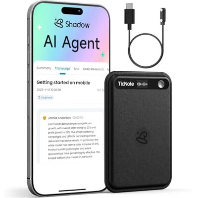 Mobvoi TicNote Lite AI Voice Recorder, AI Note Taking Device w/Instant Transcribe & Summarize, APP Control, Support 120+ Languages, AI Recorder w/Display for Lectures, Meeting, Calls Mobvoi TicNote Lite AI Voice Recorder, AI Note Taking Device w/Instant Transcribe & Summarize, APP Control, Support 120+ Languages, AI Recorder w/Display for Lectures, Meeting, Calls