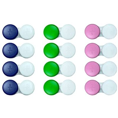 Portalenti Contact Lens Case Pieces, White, 12 Units Portalenti Contact Lens Case Pieces, White, 12 Units