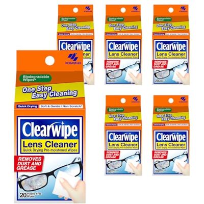 ClearWipe Lens Cleaner 6x Pack of 20 Lens Wipes ClearWipe Lens Cleaner 6x Pack of 20 Lens Wipes