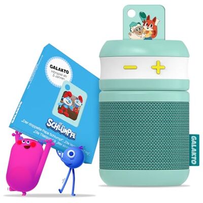 Galakto Children's music and radio play player for home and on the go, including 2 tokens "The Smurfs" / "Fox & Sheep", ready to listen anywhere, easy to use, long battery life Galakto Children's music and radio play player for home and on the go, including 2 tokens "The Smurfs" / "Fox & Sheep", ready to listen anywhere, easy to use, long battery life