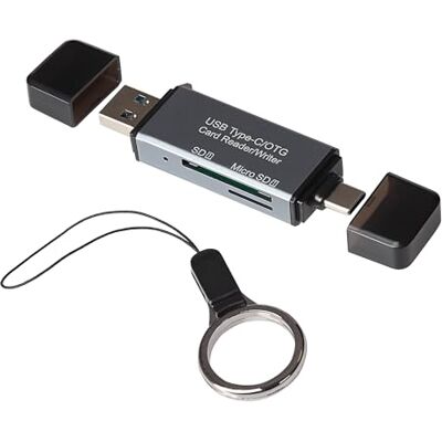 Maplin USB-C and USB-A 3.0 SD Card Reader for SDXC/SDHC/MicroSDXC/MicroSDHC Aluminium Case Maplin USB-C and USB-A 3.0 SD Card Reader for SDXC/SDHC/MicroSDXC/MicroSDHC Aluminium Case