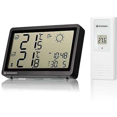 BRESSER Meteo Temp HZ Weather Station Black Precise Indoor and Outdoor Temperature Measurement and Weather Forecasting BRESSER Meteo Temp HZ Weather Station Black Precise Indoor and Outdoor Temperature Measurement and Weather Forecasting