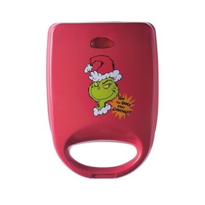 Daewoo The Grinch Sandwich Toastie Maker, Non-Stick Plates, Red, Locking Handle, Daewoo The Grinch Sandwich Toastie Maker, Non-Stick Plates, Red, Locking Handle,