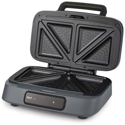 Morphy Richards GRILLX Toasted Sandwich Maker, Non-Stick Easy Clean Plates, Anti Hot Steam, Timer, Cool Touch Handle, Anti-Slip Feet, Cord Storage, 800W, 450001, Black Morphy Richards GRILLX Toasted Sandwich Maker, Non-Stick Easy Clean Plates, Anti Hot Steam, Timer, Cool Touch Handle, Anti-Slip Feet, Cord Storage, 800W, 450001, Black