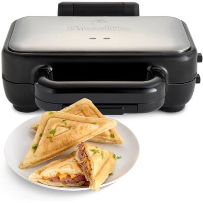 Breville Stuff 'n' Press Deep Fill Toastie Maker 2 Slice Sandwich Toaster High Hinge for Extra Fillings Dishwasher SafeNon Stick Plates VST101 Breville Stuff 'n' Press Deep Fill Toastie Maker 2 Slice Sandwich Toaster High Hinge for Extra Fillings Dishwasher SafeNon Stick Plates VST101