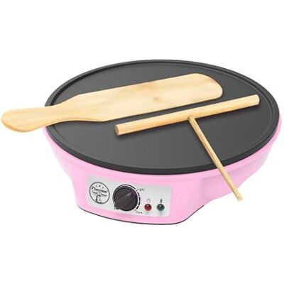 Bestron ASW602PBS Crepe Maker, Alloy Steel, Pink Bestron ASW602PBS Crepe Maker, Alloy Steel, Pink