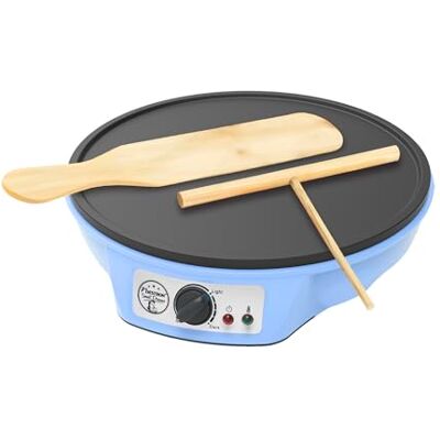 Bestron ASW602BBS Crepe Maker, Alloy Steel, Blue Bestron ASW602BBS Crepe Maker, Alloy Steel, Blue