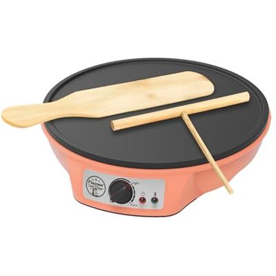 Bestron ASW602PEBS Crepe Maker, Alloy Steel, Orange Bestron ASW602PEBS Crepe Maker, Alloy Steel, Orange