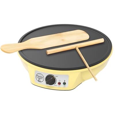 Bestron ASW602BS Crepe Maker, Alloy Steel, Yellow Bestron ASW602BS Crepe Maker, Alloy Steel, Yellow