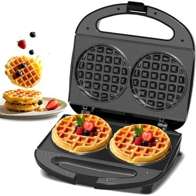 YASHE Double Mini Waffle Maker, Non-Stick Waffle Machine,Cast iron waffle maker, Automatic Temperature Control, Cool Touch Handle YASHE Double Mini Waffle Maker, Non-Stick Waffle Machine,Cast iron waffle maker, Automatic Temperature Control, Cool Touch Handle
