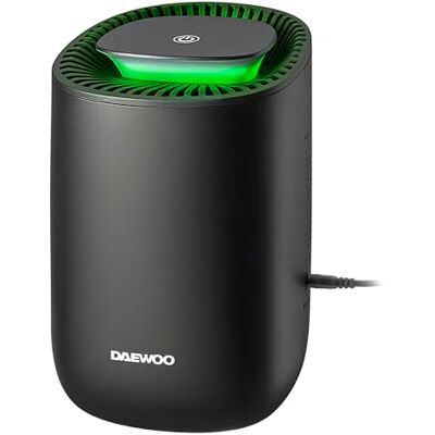 Daewoo 600ml Compact Dehumidifier – Quiet Low Energy Air Moisture Remover for Small Rooms, Wardrobes, Bathrooms & Bedrooms, Auto Shut-Off, Easy Clean Tank Daewoo 600ml Compact Dehumidifier – Quiet Low Energy Air Moisture Remover for Small Rooms, Wardrobes, Bathrooms & Bedrooms, Auto Shut-Off, Easy Clean Tank