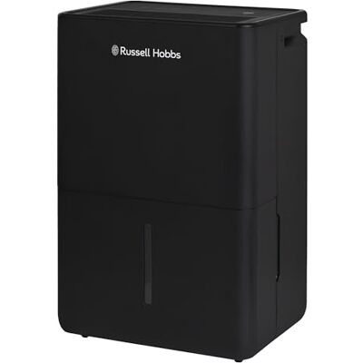 Russell Hobbs Dehumidifier 10 Litre/Day with Digital Display for Damp, Mould & Moisture in Home, Kitchen, Bedroom, Office, Caravan, Laundry Drying, 30m2 Room Coverage, Smart Timer, Black, RHDH1002B Russell Hobbs Dehumidifier 10 Litre/Day with Digital Display for Damp, Mould & Moisture in Home, Kitchen, Bedroom, Office, Caravan, Laundry Drying, 30m2 Room Coverage, Smart Timer, Black, RHDH1002B