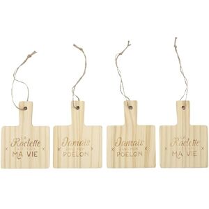 COOK CONCEPT KU6536 Set of 4 Wooden Squeegee Pan Rest for Kitchen/Cooking/Barbecue/Pine COOK CONCEPT KU6536 Set of 4 Wooden Squeegee Pan Rest for Kitchen/Cooking/Barbecue/Pine