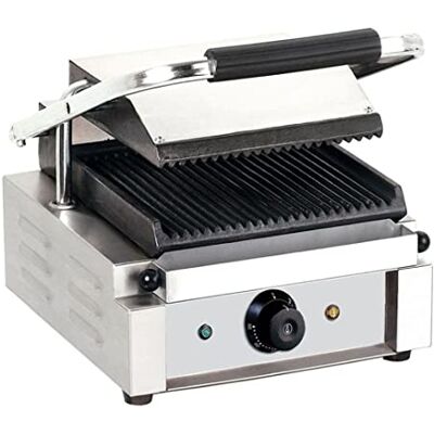 Stalwart DA-EG01A Heavy Duty Panini Contact Grill Single Ribbed Stalwart DA-EG01A Heavy Duty Panini Contact Grill Single Ribbed