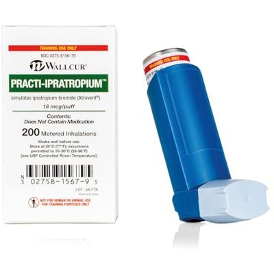 Wallcur Practi-Ipratropium Inhaler CFC Free (Pack of 5) Simulation Product for Medical Training Wallcur Practi-Ipratropium Inhaler CFC Free (Pack of 5) Simulation Product for Medical Training