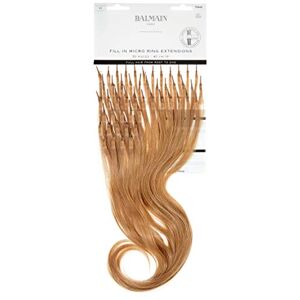 Balmain Micro Ring Extensions Human Hair 50-Pieces, 40 cm Length, 8A Natural Ash Blonde, 240 g