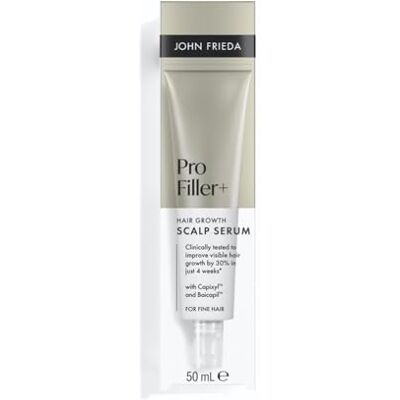 John Frieda PROfiller+ Hair Growth Scalp Serum 50ml. Fine Hair Serum for Fuller-Looking Care and Thickening Support John Frieda PROfiller+ Hair Growth Scalp Serum 50ml. Fine Hair Serum for Fuller-Looking Care and Thickening Support