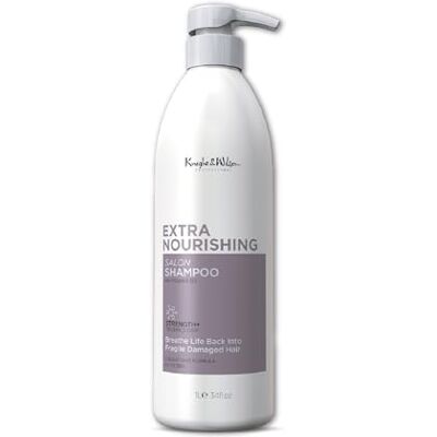 Knight & Wilson Salon Size Professional Extra Nourishing Shampoo 1000ml. Actively moisturises & nourishes dry, fragile, thin, damaged on all hair types. With Vitamin B5 Knight & Wilson Salon Size Professional Extra Nourishing Shampoo 1000ml. Actively moisturises & nourishes dry, fragile, thin, damaged on all hair types. With Vitamin B5