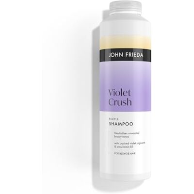John Frieda Violet Crush Purple Shampoo 500ml. Blonde Hair Toning Care for Brassy Hair and Soft Shine John Frieda Violet Crush Purple Shampoo 500ml. Blonde Hair Toning Care for Brassy Hair and Soft Shine