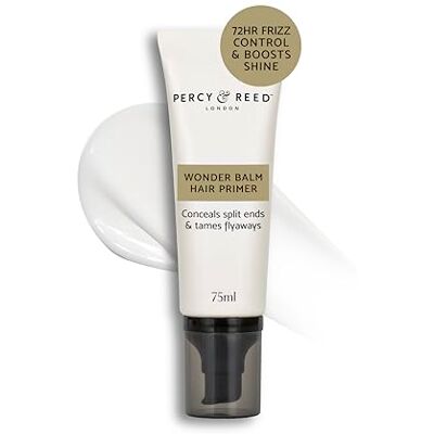 Percy & Reed Wonder Balm Hair Primer 75ml, Anti Frizz Hair Products, 72 Hour Humidity Control, Tames Flyaways, Conceals Split Ends, Boosts Shine, Silicone Free, Glossy Finish, I Need A Hero Collection Percy & Reed Wonder Balm Hair Primer 75ml, Anti Frizz Hair Products, 72 Hour Humidity Control, Tames Flyaways, Conceals Split Ends, Boosts Shine, Silicone Free, Glossy Finish, I Need A Hero Collection