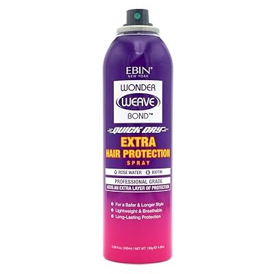 EBIN NEW YORK EBIN Wonder Weave Bond Quick Dry Extra Hair Protection Spray, Rose Water & Biotin, 180ml EBIN NEW YORK EBIN Wonder Weave Bond Quick Dry Extra Hair Protection Spray, Rose Water & Biotin, 180ml