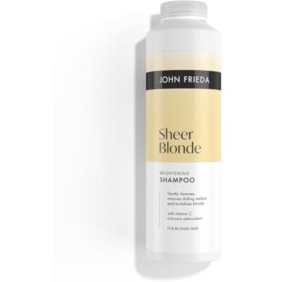 John Frieda Sheer Blonde Brightening Shampoo 500ml. Highlighted Hair Care for Soft Shine and Colour-Treated Hair John Frieda Sheer Blonde Brightening Shampoo 500ml. Highlighted Hair Care for Soft Shine and Colour-Treated Hair