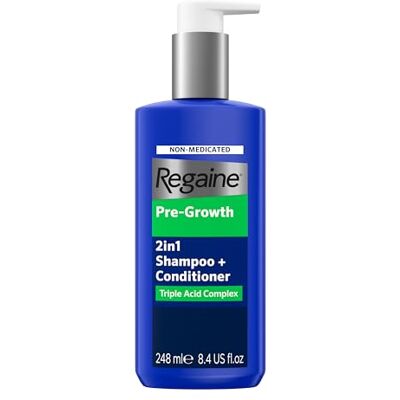 Regaine Pre-Growth 2in1 Shampoo and Conditioner 248 ml for Hair Care with Triple Acid Complex to Help Visibly Thicken and Prepare Scalp for Hair Regrowth Treatments Regaine Pre-Growth 2in1 Shampoo and Conditioner 248 ml for Hair Care with Triple Acid Complex to Help Visibly Thicken and Prepare Scalp for Hair Regrowth Treatments