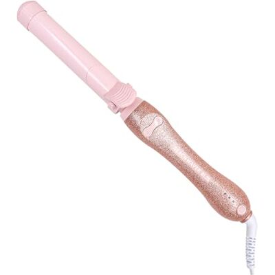 Beachwaver Co. B1.25 Rotating Curling Iron Pink Glitter Automatic 1 1/4-Inch Ceramic Curling Iron Larger Barrel Size for Medium-to-Long Hair! Auto-Shut Off, Travel-Friendly, Dual Voltage Beachwaver Co. B1.25 Rotating Curling Iron Pink Glitter Automatic 1 1/4-Inch Ceramic Curling Iron Larger Barrel Size for Medium-to-Long Hair! Auto-Shut Off, Travel-Friendly, Dual Voltage