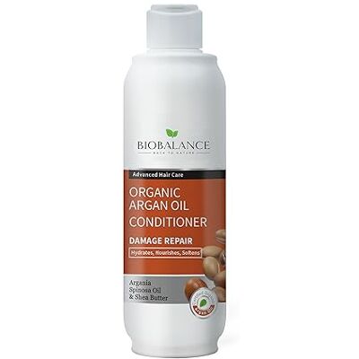 BIOBALANCE back to nature BioBalance Organic Argan Oil Conditioner 330ml Hydrating & Detangling Conditioner For Smoothe & Shiny Hair Repairs Damaged Hair Anti Dandruff Sulphate Free BIOBALANCE back to nature BioBalance Organic Argan Oil Conditioner 330ml Hydrating & Detangling Conditioner For Smoothe & Shiny Hair Repairs Damaged Hair Anti Dandruff Sulphate Free