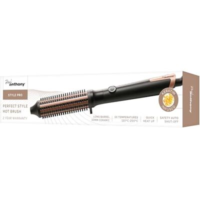 Paul Anthony 'StylePro' 30mm Ceramic Hot Brush Styler with Keratin, 5X temperatures, Quick Heat up, 60 Minutes Safety Cut Out H2120 Paul Anthony 'StylePro' 30mm Ceramic Hot Brush Styler with Keratin, 5X temperatures, Quick Heat up, 60 Minutes Safety Cut Out H2120