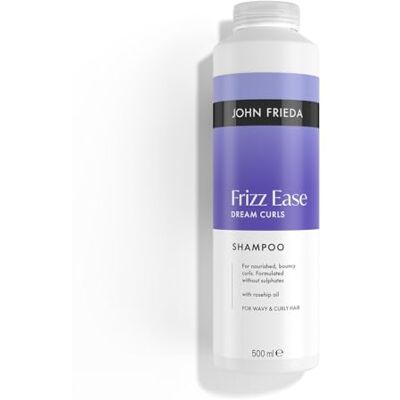 John Frieda Frizz Ease Dream Curls Shampoo 500ml. Curly Hair Shampoo with Anti Frizz Care, Wavy Hair Support and Soft Defined Finish John Frieda Frizz Ease Dream Curls Shampoo 500ml. Curly Hair Shampoo with Anti Frizz Care, Wavy Hair Support and Soft Defined Finish