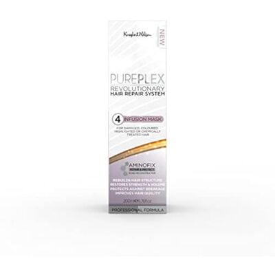 Knight & Wilson PurePlex Revolutionary Hair Repair System No 4 Infusion Mask 200ml. Deep Conditioning Treatment. Bond Hair Building formula for all hair types. Knight & Wilson PurePlex Revolutionary Hair Repair System No 4 Infusion Mask 200ml. Deep Conditioning Treatment. Bond Hair Building formula for all hair types.