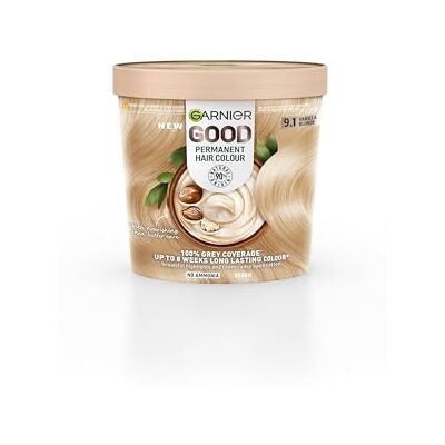 Garnier GOOD Permanent Vibrant Hair Colour Dye Kit, 9.1 Vanilla Blonde Garnier GOOD Permanent Vibrant Hair Colour Dye Kit, 9.1 Vanilla Blonde