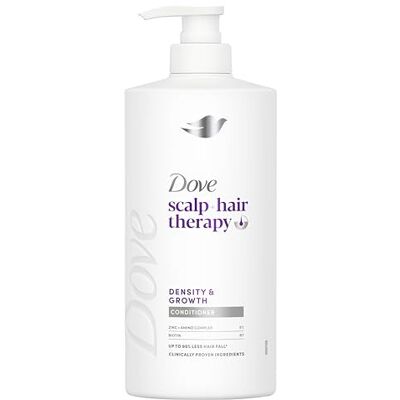 Dove scalp + hair therapy Density & Growth¹ Conditioner hair care with Amino Complex, Zinc and Biotin for up to 90% less hair fall 700 ml Dove scalp + hair therapy Density & Growth¹ Conditioner hair care with Amino Complex, Zinc and Biotin for up to 90% less hair fall 700 ml