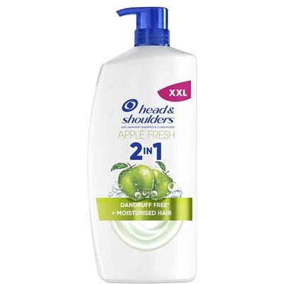 Head & Shoulders Apple Fresh 2in1 Anti-Dandruff Shampoo and Conditioner 1000ml Pump. Works against Dandruff, Oil and Itch from the 1st Wash. Dandruff Free + Moisturised Hair. For All Hair Types Head & Shoulders Apple Fresh 2in1 Anti-Dandruff Shampoo and Conditioner 1000ml Pump. Works against Dandruff, Oil and Itch from the 1st Wash. Dandruff Free + Moisturised Hair. For All Hair Types