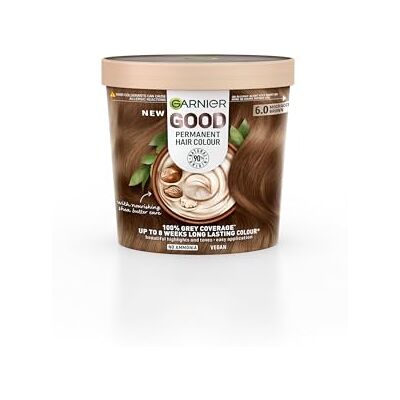 Garnier - Good Permanent Hair Colour 6.0 Mochaccino Brown - Hair Dye Garnier - Good Permanent Hair Colour 6.0 Mochaccino Brown - Hair Dye