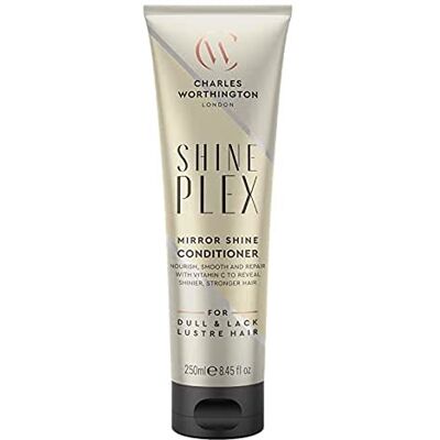 Charles Worthington ShinePlex Mirror Conditioner to Boost Salon Shine & Nourishing for Dull & Frizzy Hair, Women, 250 ml Charles Worthington ShinePlex Mirror Conditioner to Boost Salon Shine & Nourishing for Dull & Frizzy Hair, Women, 250 ml