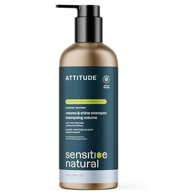 ATTITUDE Extra Gentle Hair Shampoo for Sensitive Dry Scalp, EWG Verified, Soothing Oat, Thin Hair, Naturally Derived Ingredients, Vegan Plant-Based, Unscented, Refillable Aluminum Bottle, 473 mL ATTITUDE Extra Gentle Hair Shampoo for Sensitive Dry Scalp, EWG Verified, Soothing Oat, Thin Hair, Naturally Derived Ingredients, Vegan Plant-Based, Unscented, Refillable Aluminum Bottle, 473 mL