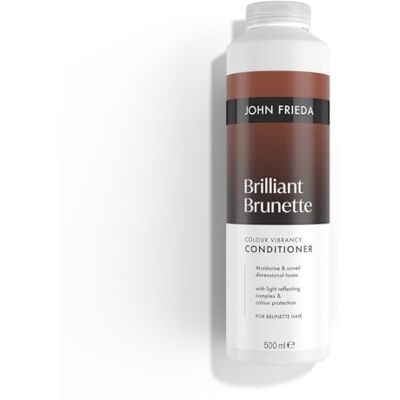John Frieda Brilliant Brunette Colour Vibrancy Conditioner 500ml. Brunette Conditioner for Brown Hair, Colour Treated Hair and Glossy Vibrancy John Frieda Brilliant Brunette Colour Vibrancy Conditioner 500ml. Brunette Conditioner for Brown Hair, Colour Treated Hair and Glossy Vibrancy